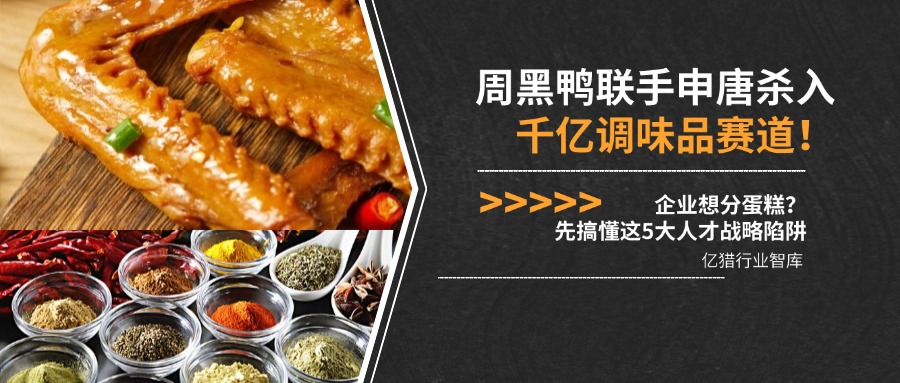 周黑鸭联手申唐杀入千亿调味品赛道！企业想分蛋糕？先搞懂这5大人才战略陷阱 | 亿猎行业智库